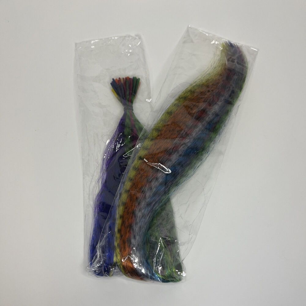 Hair feathers extensions Multicolor Synthetic